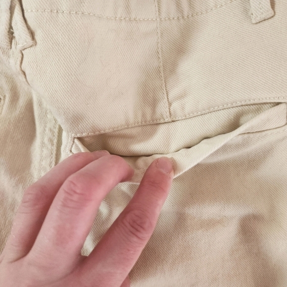 NWOT Madewell Cream High-Rise Pants, Size 25 - Picture 6 of 7